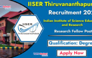 IISER Thiruvananthapuram Recruitment 2024: Various Junior Research Fellow Posts