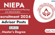 NIEPA Recruitment 2024: Various Advisor Posts Apply Through Email