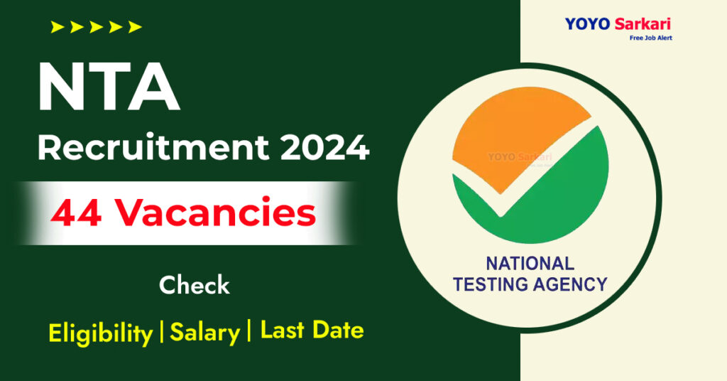 44 Posts - National Testing Agency - NTA Recruitment 2024 - Last Date 05 May at Govt Exam Update