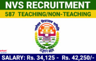 NVS Recruitment 2024: Exciting Opportunity Open for 587 Teaching/Non-Teaching Posts