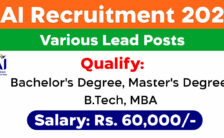 SAI Recruitment 2024: Eligibility Criteria and Application Process for Various Lead Jobs