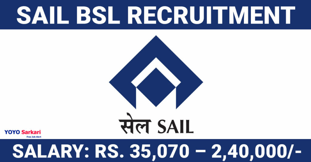 108 Posts - SAIL BSL – Bokaro Steel Plant - SAIL BSL Recruitment 2024(All India Can Apply) - Last Date 07 May at Govt Exam Update
