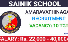 Sainik School Amaravathinagar Recruitment 2024: Details For 10 TGT Posts