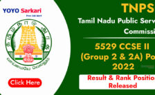 TNPSC CCSE II Recruitment 2024: 5529 Group 2 & 2A Final Result Released