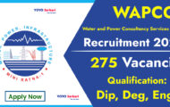 WAPCOS Recruitment 2024: Email Application Details for 275 Engineer Posts