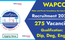 WAPCOS Recruitment 2024: Email Application Details for 275 Engineer Posts