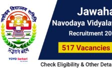 Jawahar Navodaya Vidyalaya Recruitment 2024: Online Application for 517 TGT and PGT Posts
