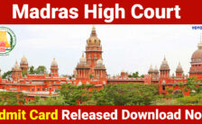 Madras High Court Admit Card 2024: Download your Typist, Telephone Operator Hall Ticket Here